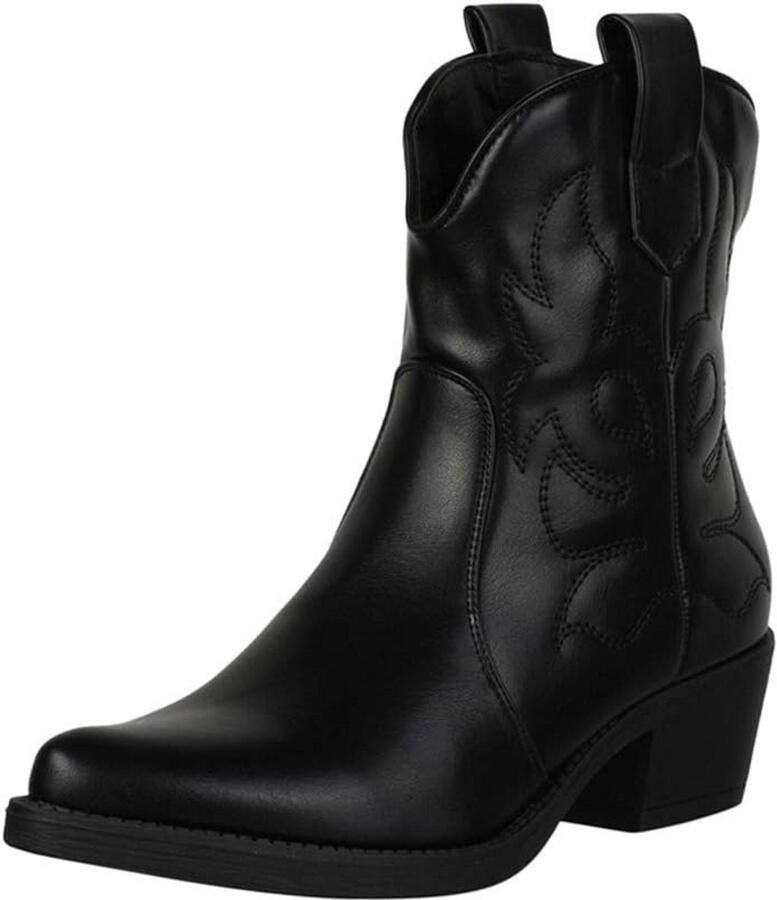 Dames Enkellaarzen Western Laarzen met Dikke Hak