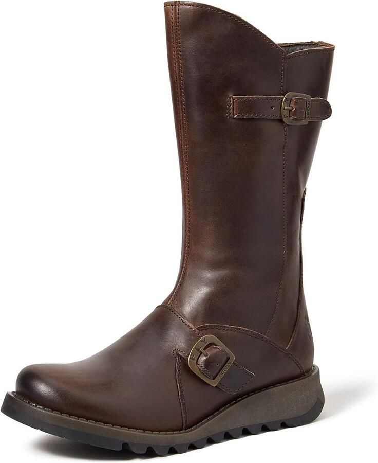 Stoere dames laarzen met dubbele gesp