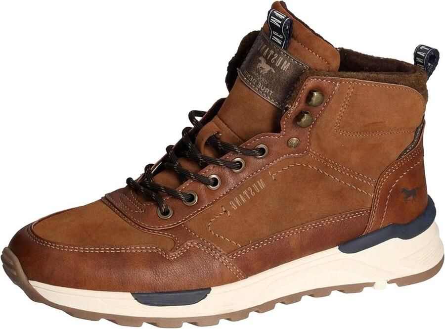 Stoere Heren Enkellaarzen van Imitatieleer met Ritssluiting