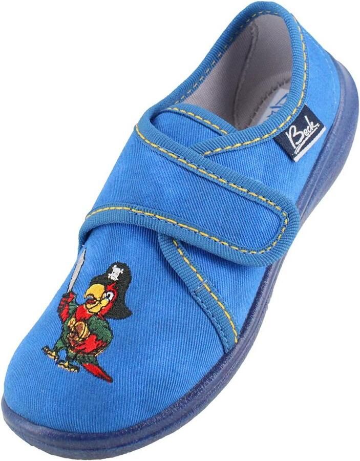 Stoere jongens pantoffels met piratenprint Blauw