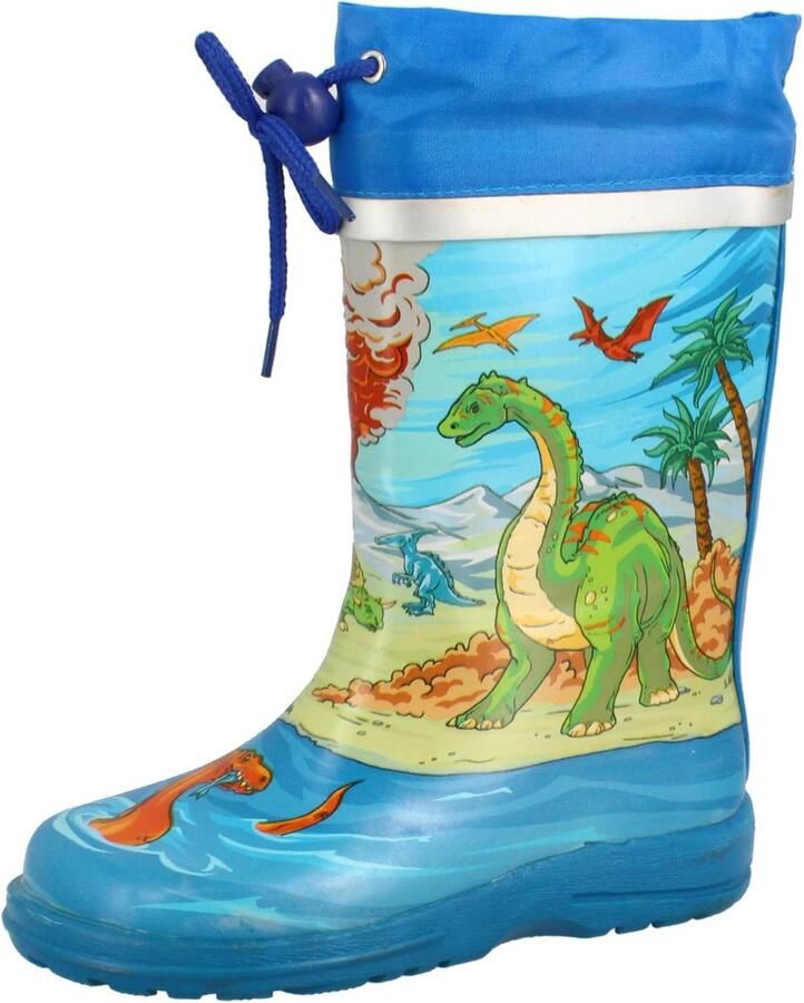 Stoere rubberen regenlaarzen met dinosaurusprint voor jongens
