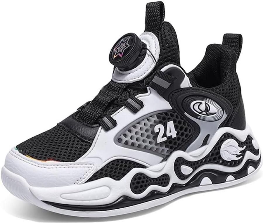 Stoere Jongens Sneakers Basketbalschoenen met Dikke Antislip Zool voor Sport en Spel