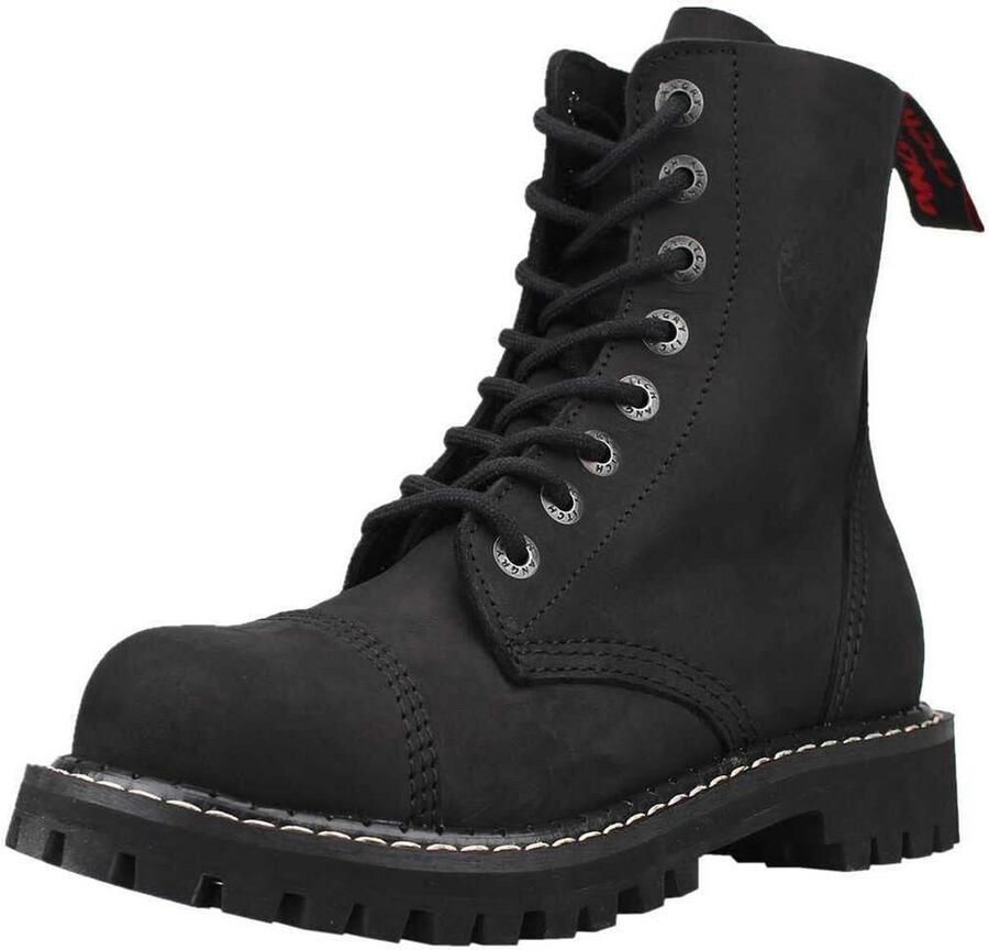 Stoere Legerlaarzen Zwart met Stalen Ne Gats Vintage Stijl Laarzen )