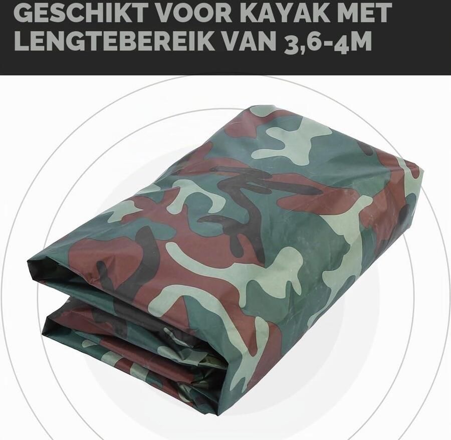 Stofkap schild waterdicht kano-opslag stofkap polyester outdoor kajak opslag stofhoes voor vissersboot kajak kano paddleboard (grote bloem camouflage)