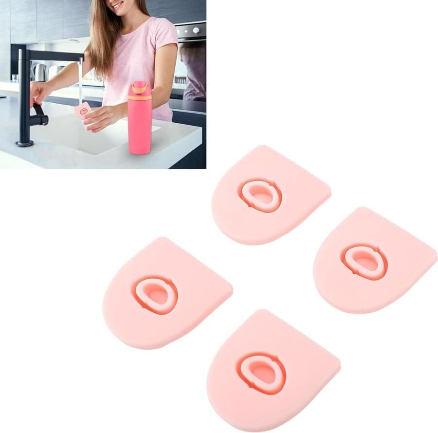 Stop Compatibel met FreeSip 4 Stuks Siliconen Vervangingsonderdelen voor Het Deksel van de Waterfles Anti-morsdekselstopper Flesdop Mondstop voor Waterflessen