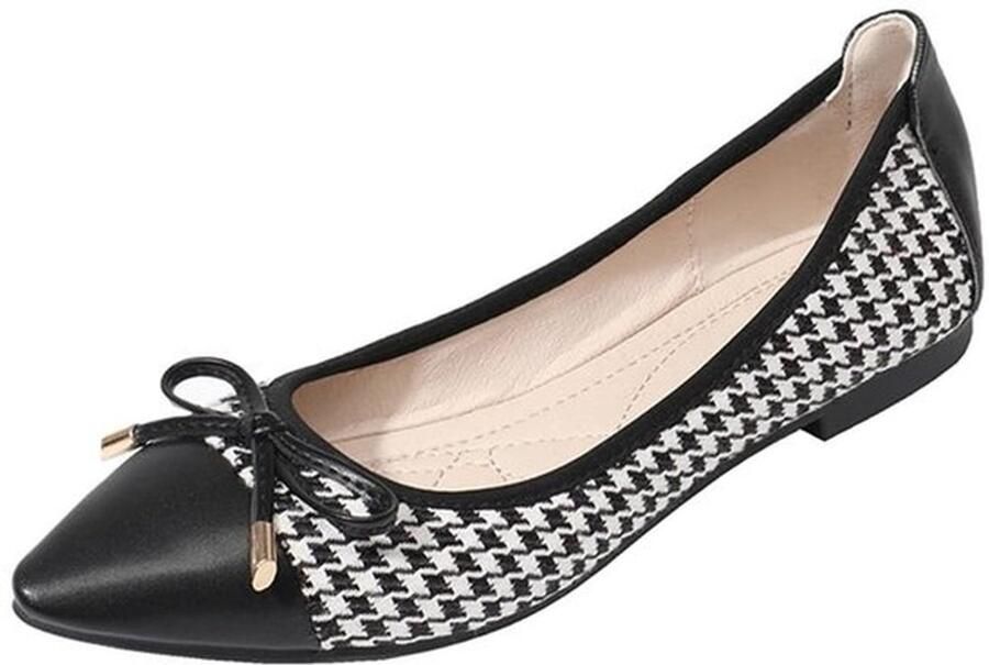 Store_7 Ballerina Schoenen Elegante Flats Zwart Slip On Dames Schoenen Comfortabele Ballet Jurk Pompen Perfect voor Casual en Dressy Ge