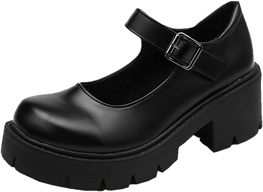 Allecto Platform Mary Jane-schoenen voor Dames Gotisch en Lolita Dikke Zool Lakschoenen Comfort en Stijl Perfect voor Feestjes en Casua