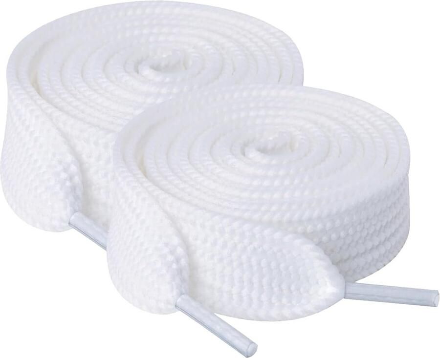 Dailygoods- Veterschoenen 20 mm brede veters Reserveveters Hoogwaardig polyester Geschikt voor sneakers loafers Vintage uitstraling