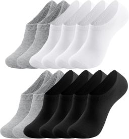 Dailygoods Dailygoody No Show sokken Antislip Onzichtbaar Katoenen Voor en Laag uitgesneden Ideaal voor loafers en sneakers