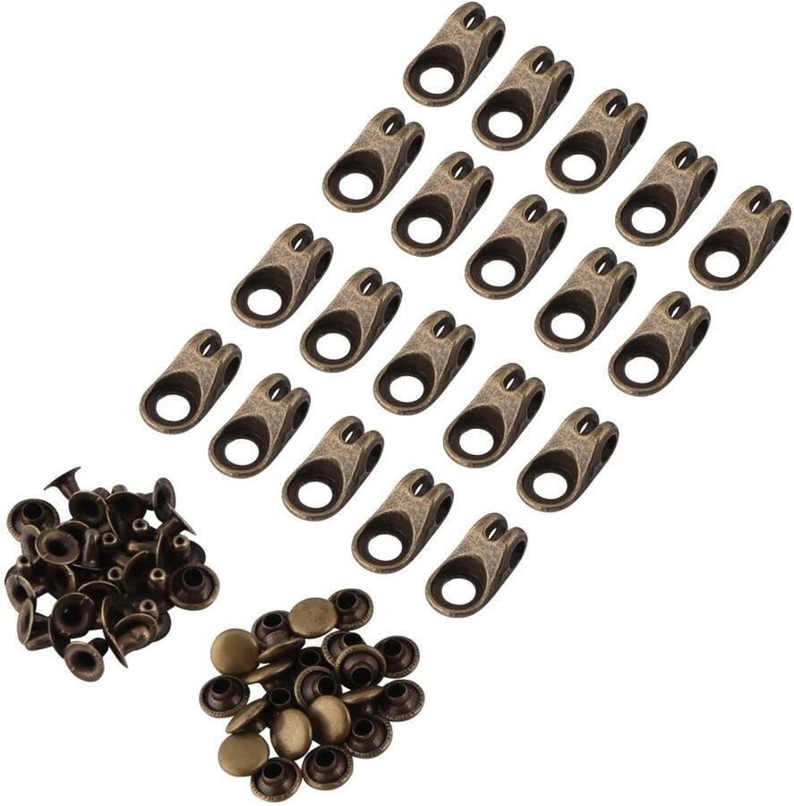 IMstore Rivet Shoelace Hooks Schoenvetersluiting Voor buitenactiviteiten Brons Schoenaccessoires Voor wandelschoenen sets