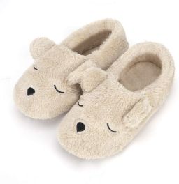 Jhuberss Soft Plush Slippers Schattige Pantoffels Beige Voor Koppels Perfect voor Winter en Lente Comfortabele