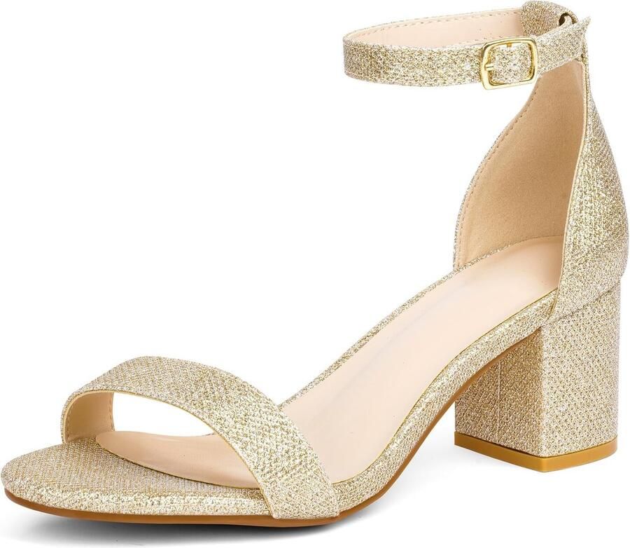 Solidchoice Dailygoody Hakken sandalen Dikke hakken Elegante look Suède Open teen Perfect voor bruiloften Dames sandalen