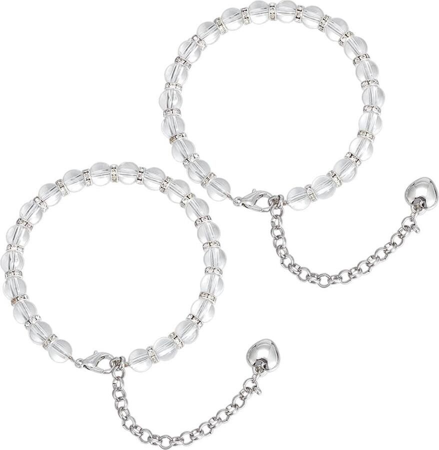 Store_9 Hoge hakken schoenriemen Transparante kralen Afneembare enkelriem Veilige veters Perfect voor hoge hakken