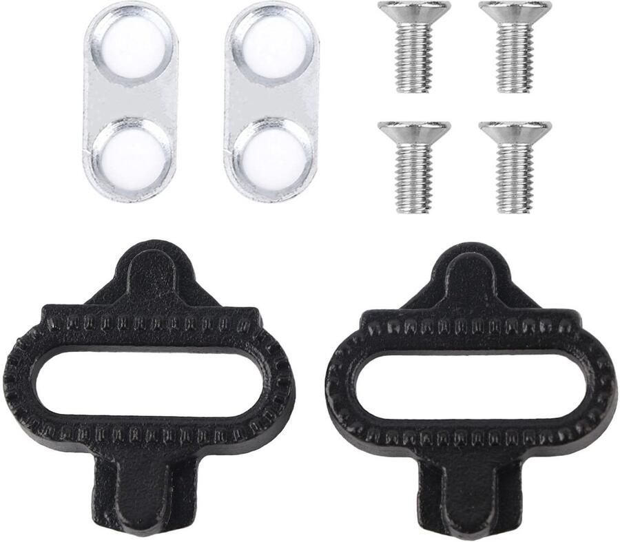 Dailygoody Mountainbike-schoenplaatjes Stalen fiets schoenplaatjes Perfect voor fietsschoenen 1 paar Inclusief schroefbouten Geschikt voor