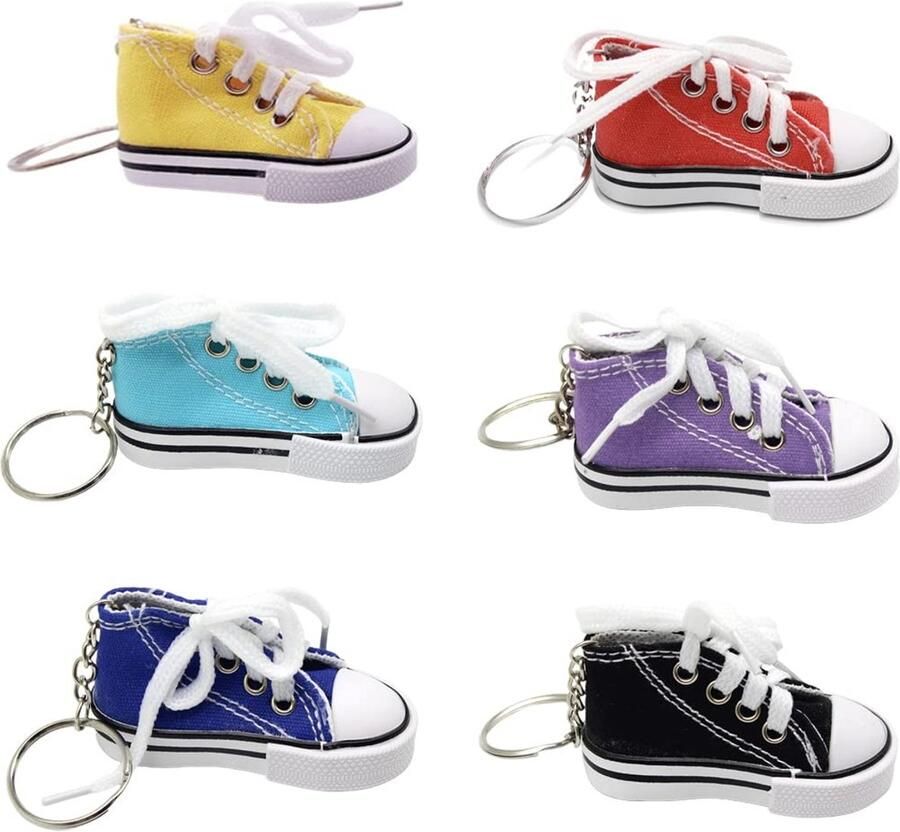 Store_9 Sleutelhanger sportschoenen Mini-sneaker sleutelhangers Perfect voor verjaardagen Uniseks Kindvriendelijk Voor kinderen en jong