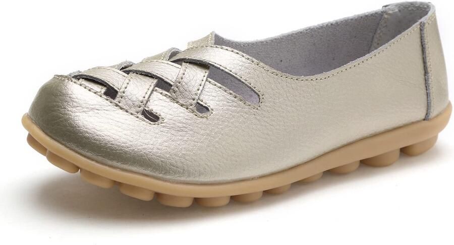 Store_9 Vrouwen Loafers Comfortabele Lederen Flats Casual Ronde Neus Zachte Wandelboot Schoenen Ideaal voor Dagelijks Gebruik Perfect v