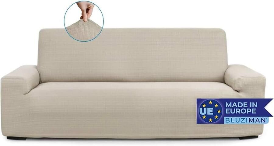 Stretch 2 Zits Sofa Cover 2 Seater Elastische Bankhoezen Met Armleuningen Gemaakt in Europa Kwaliteit Sofa Meubelhoes Voor Huisdier (2 Plaatsen Linnen)
