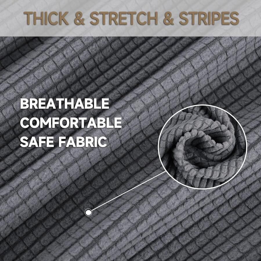 Stretch Bankhoes 1 Zit Elastische Bankhoezen Voor Woonkamer Universele Rekbare Armsteun Sofahoes Krasbestendig Meubelhoes Voor Bank Lichtgrijs