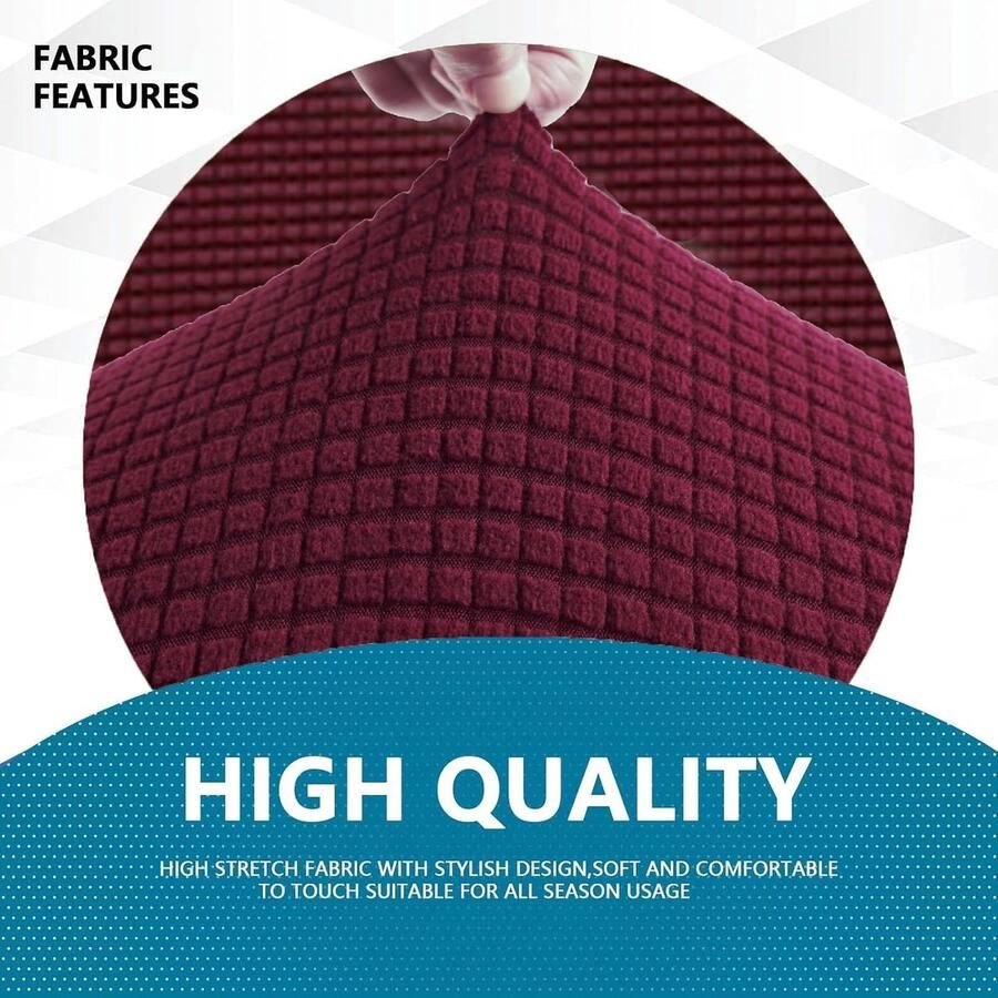 Stretch Bankhoes 1 Zit Universele Bankhoezen Met Armleuningen Elastische Sofahoes Voor Woonkamer Krasbestendig Sofa Meubelhoes Voor Huisdier Vriendelijke Bordeaux
