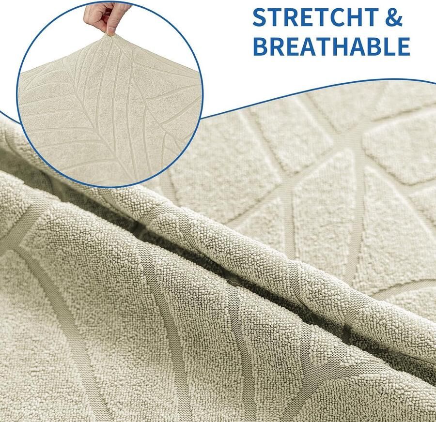 Stretch Bankhoes 1 Zits Sofahoes Universele Met Armleuningen Elastische Soft Bankovertrek Meubelhoes Vuilafstotend Voor Woonkamer Voor Honden Kat Huisdier Beige
