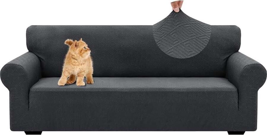 Stretch Bankhoes 3 Zits Elastische Bankhoezen Voor Woonkamer 1 Stuks Universele Rekbare Armsteun Sofahoes Met Anti-slip Schuim Krasbestendig Meubelhoes Voor Bank Blauw