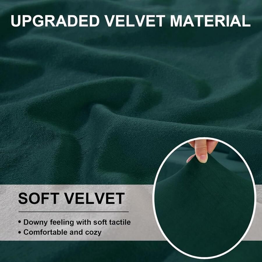 Stretch Bankhoes Universele Sofa Kussenhoes Elastische Sofa Zitkussen Hoezen Bankovertrek Antislip Sofahoezen Meubelbeschermer(2 Zits Donkergroen)