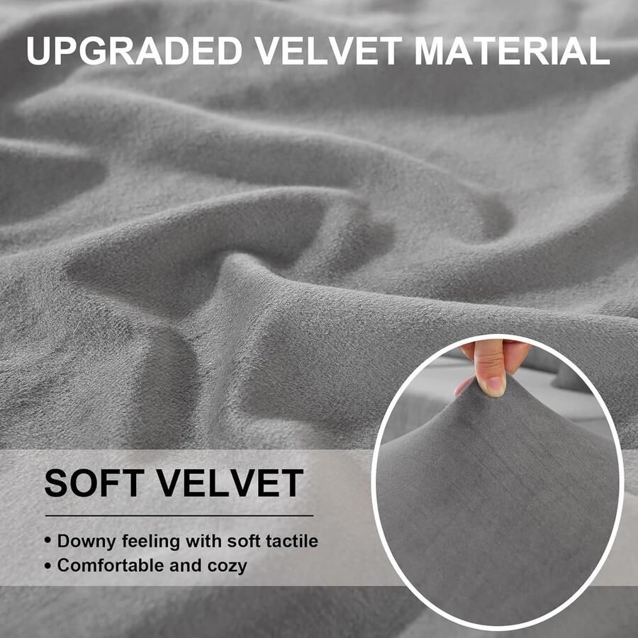 Stretch Bankhoes Universele Sofa Kussenhoes Elastische Sofa Zitkussen Hoezen Bankovertrek Antislip Sofahoezen Meubelbeschermer(3 Zits Lichtgrijs)