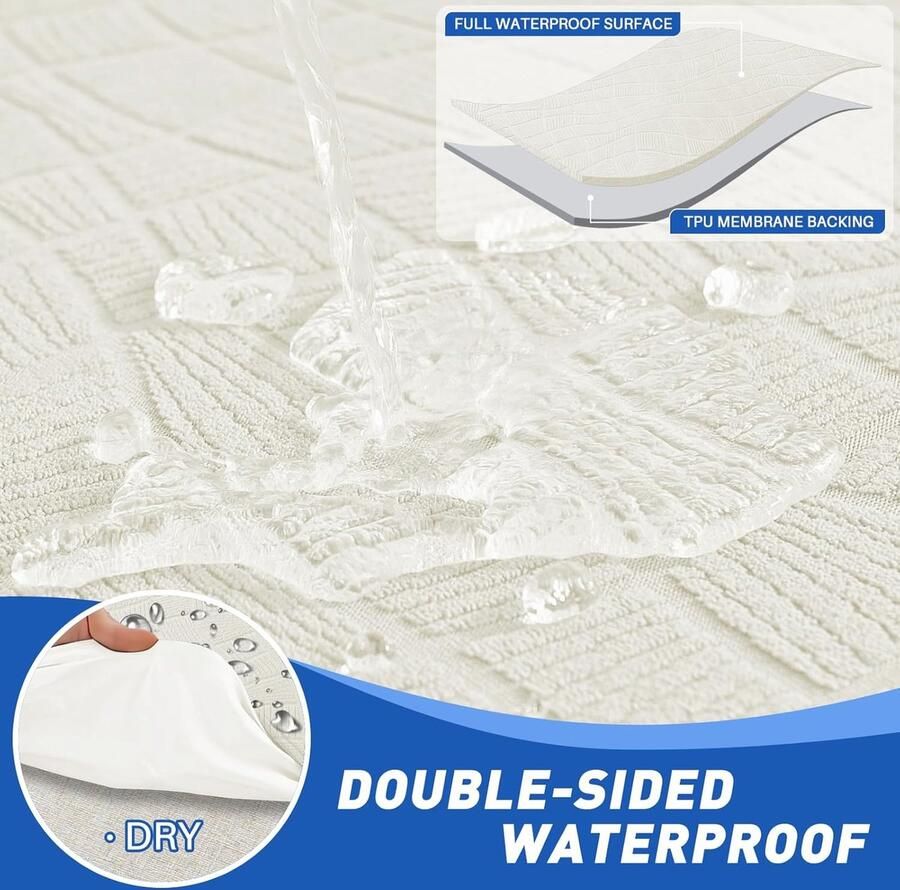 Stretch Sofa Zitkussen Hoezen Elastische Sofa Kussenhoes Hoes Voor Bankkussens Waterdichte Krasbestendig Zitkussenbescherming Sofahoezen Meubelbeschermer (Chaiselongue Beige)