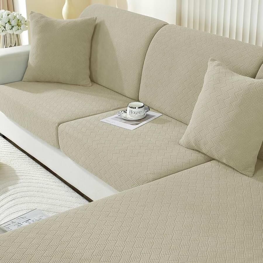 Stretch Sofa Zitkussen Hoezen Universele Elastische Sofa Kussenhoes Krasbestendig Zitkussenbescherming Hoes Voor Bankkussens Sofahoezen Meubelbeschermer (Groot 1 Plaats Khaki)