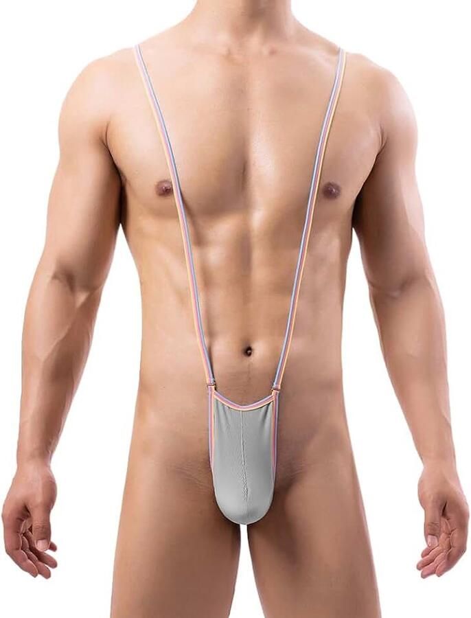 String mankini heren ondergoed V-hals verstelbare jarretels borat mankini heren feestkostuum