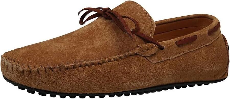 Suede Leder Mocassins Comfortabel Bootschoenen Vrijetijds Loafer Slippers