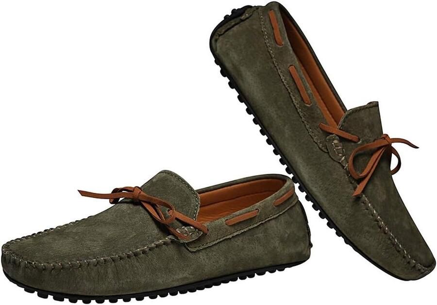 Suede Leder Mocassins Comfortabel Bootschoenen Vrijetijds Loafer Slippers