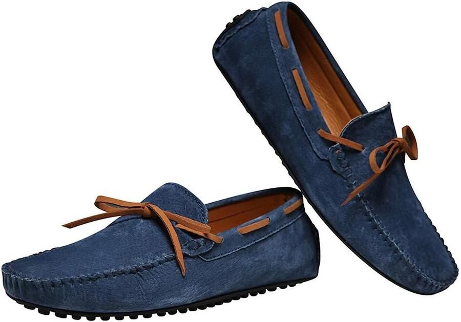 Suede Leder Mocassins Comfortabel Bootschoenen Vrijetijds Loafer Slippers