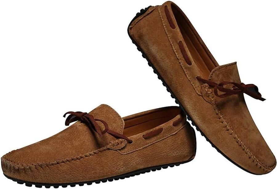 Suede Leder Mocassins Comfortabel Bootschoenen Vrijetijds Loafer Slippers