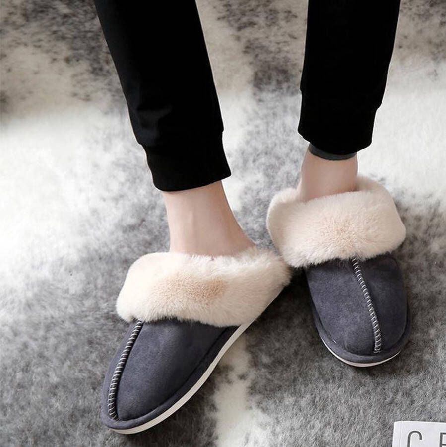 Merkloos Sans marque Suède Pantoffels