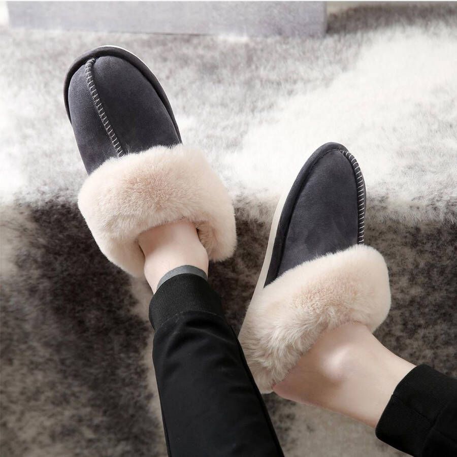 Merkloos Sans marque Suède Pantoffels