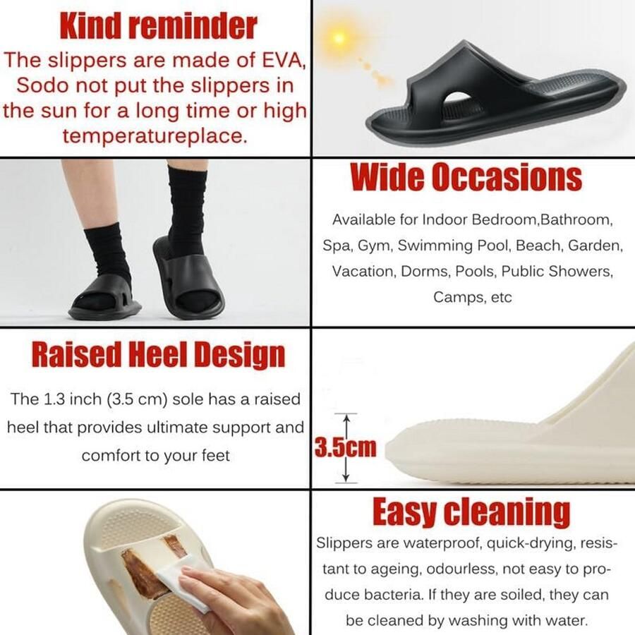 Super Lichtgewicht Pantoffels voor en Zachte Antislip Zomerslippers