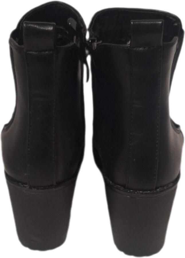 SUPER ME CHELSEABOOTS MET HAK VAN IN BLACK LEDER LOOK