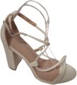SUPER ME SANDAL MET WHITE STRINGS EN GESPSLUITING - Wit