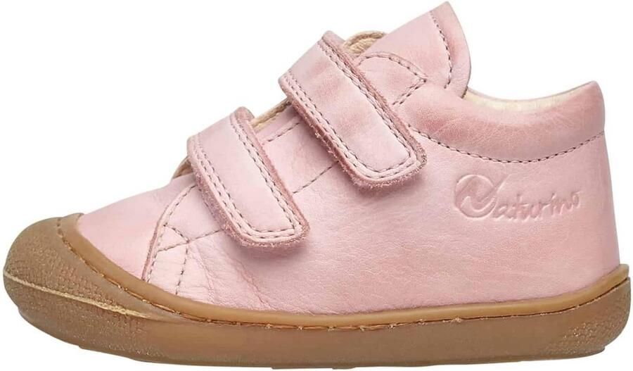 Superleuke leren babysneakers met vlekprint en klittenbandsluiting