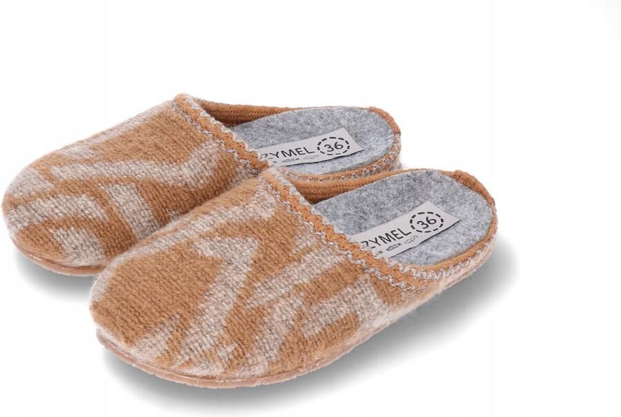 Szymel Dames Pantoffels Handgemaakt Wol Antislip Zool