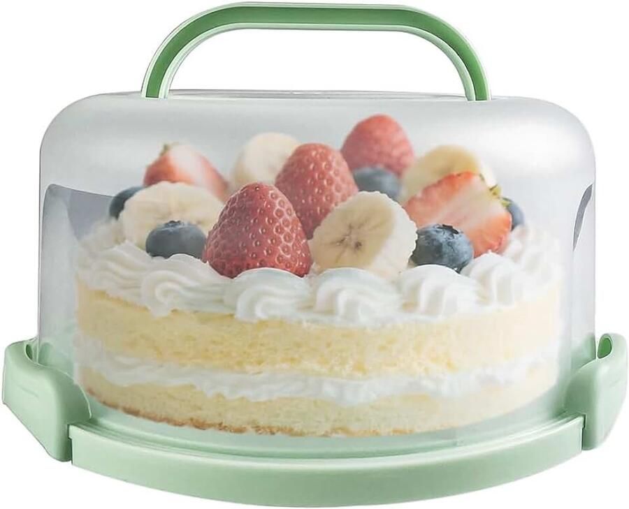 Taartdoos kunststof transparant x gebakdoos voor bruiloft gunst verjaardag en feestjes (10 inch)
