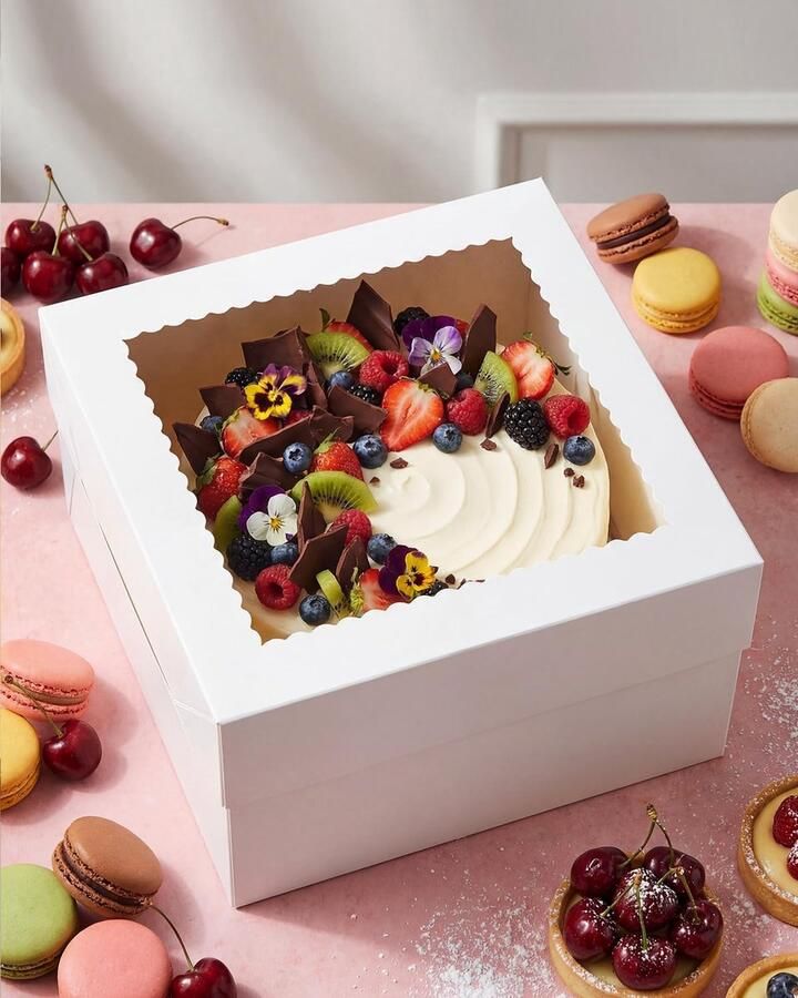 Taartdozen met taartronde planken taarttransportbox voor bruiloften feesten en verjaardagen 30 x 30 x witte taartdoos voor banketbakkerij 30 x 30 x taartdoos