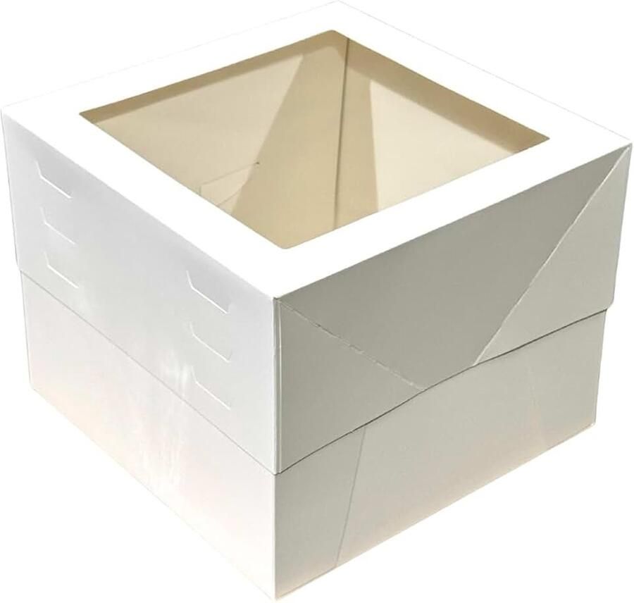 Taartdozen wit in hoogte verstelbaar met venster 20 x 20 x 20 x 20 tot (20 x