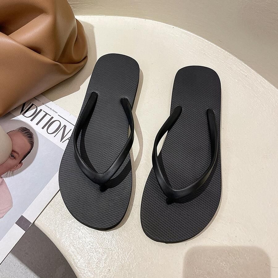 Tabi teenslippers met gesplitste teen voor en sneldrogende sportieve sandalen voor strand zwem douchen en de sportschool zwart M 37