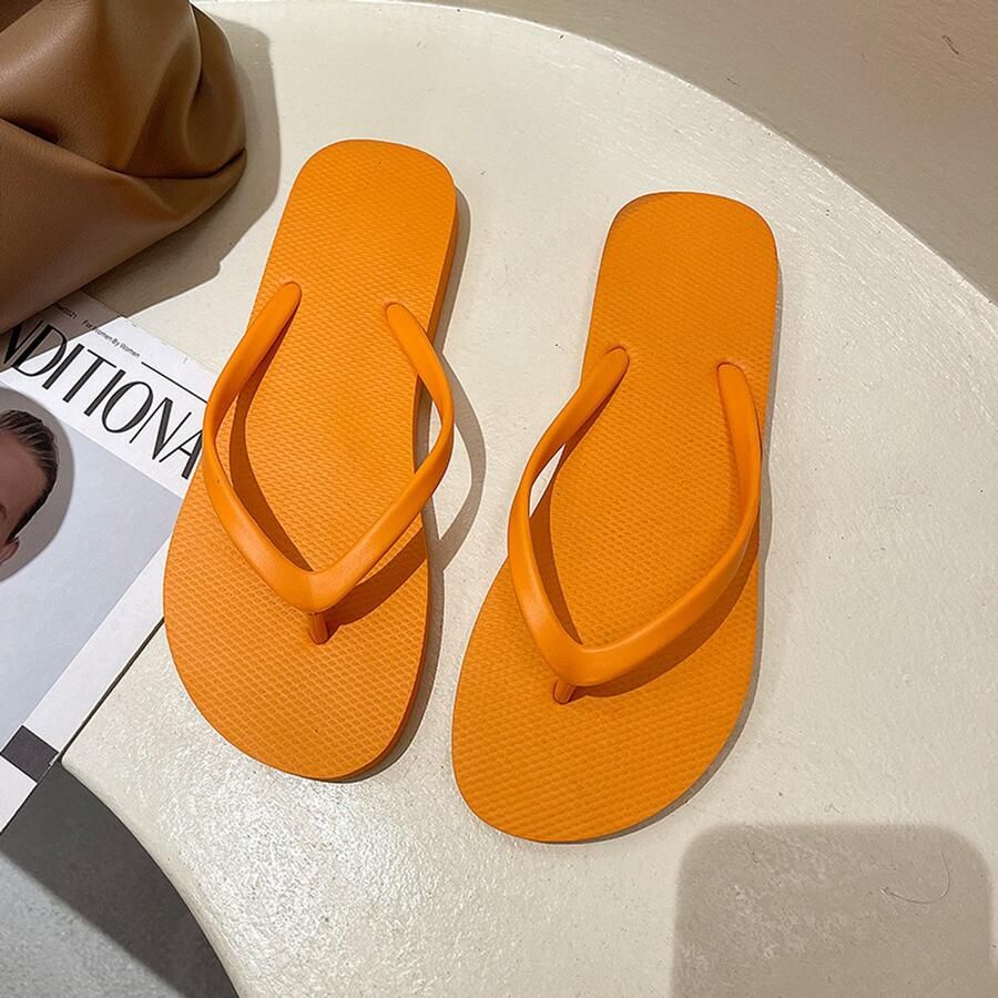 Tabi teenslippers met gesplitste teen voor en sneldrogende sportieve sandalen voor strand zwem douchen en de sportschool oranje L 39