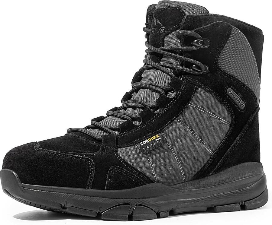 Tactische Werklaarzen Leren Gevechtslaarzen Motorrijden Buiten Waterdicht Ademend Zwart