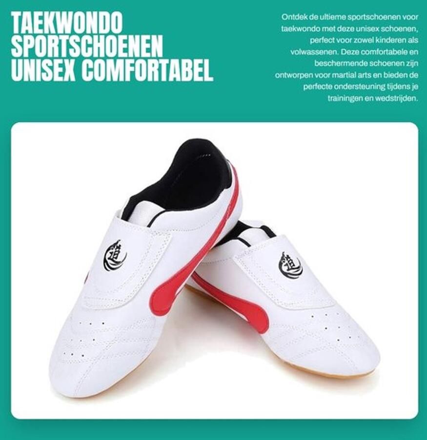 Taekwondo Sportschoenen Unisex Comfortabel en bescher d 30 195 mm Ideaal voor martial arts Geschikt voor kinderen en volwas