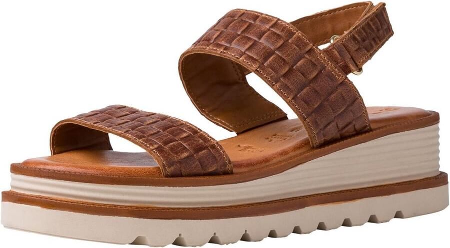 Tamaris Dames Hoge Sandaal met Wit Design