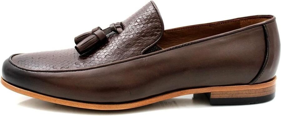 Tassel Loafers voor Heren Klassieke Business Schoenen Comfortabele Slip-on Leren Schoenen in Bruin Perfect voor Werk en Vrije Tijd